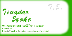 tivadar szoke business card